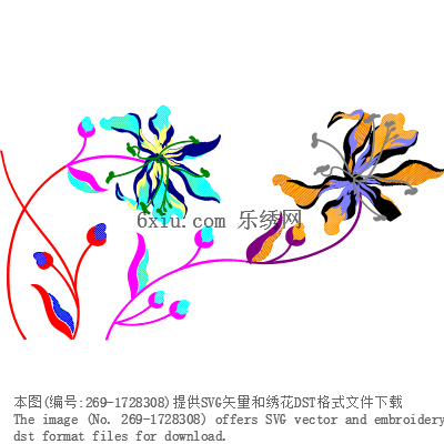 svg矢量绣花图下载