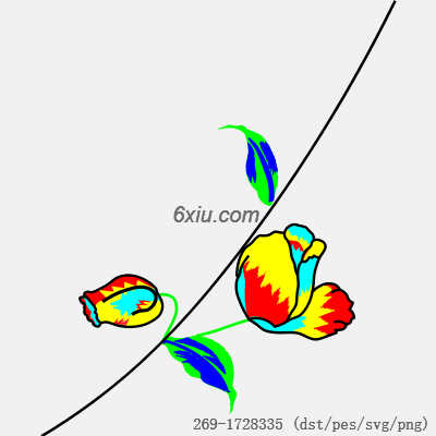 svg矢量绣花图下载