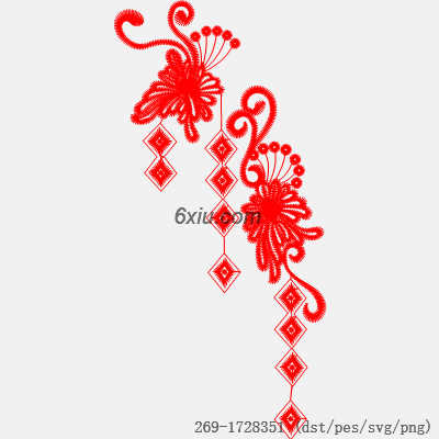 svg矢量绣花图下载