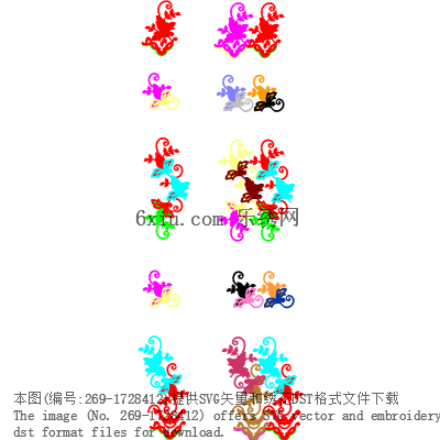 svg矢量绣花图下载