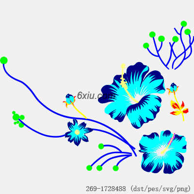 svg矢量绣花图下载