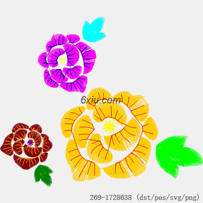 svg矢量绣花图下载