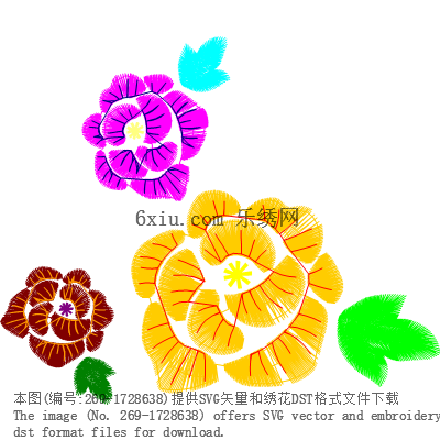svg矢量绣花图下载