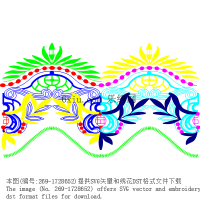 svg矢量绣花图下载