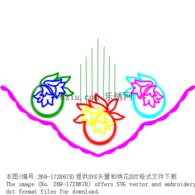 svg矢量绣花图下载