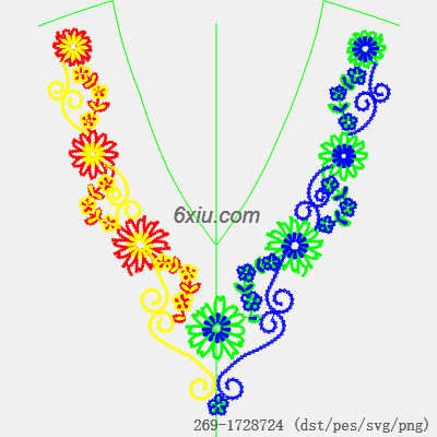 svg矢量绣花图下载