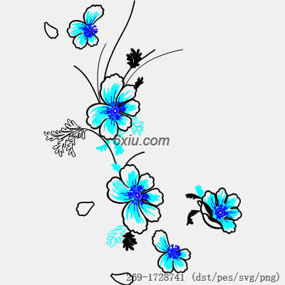 svg矢量绣花图下载