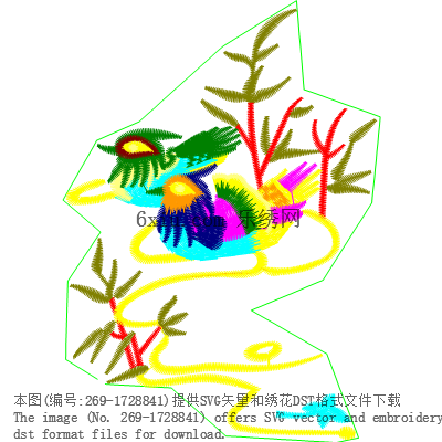 svg矢量绣花图下载
