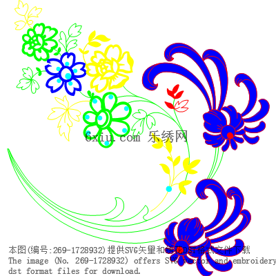 svg矢量绣花图下载