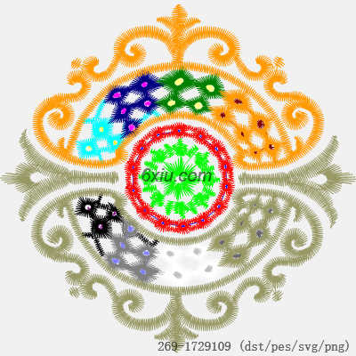 svg矢量绣花图下载