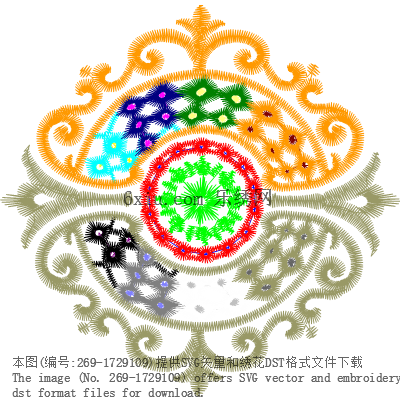 svg矢量绣花图下载