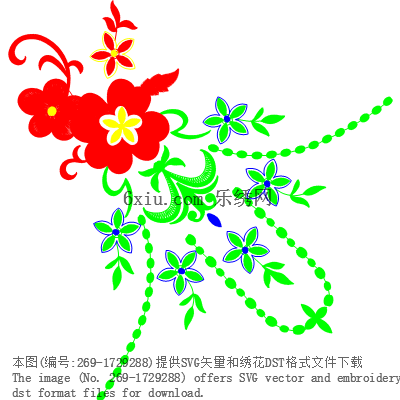 svg矢量绣花图下载