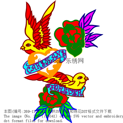 svg矢量绣花图下载