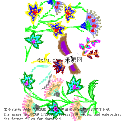 svg矢量绣花图下载