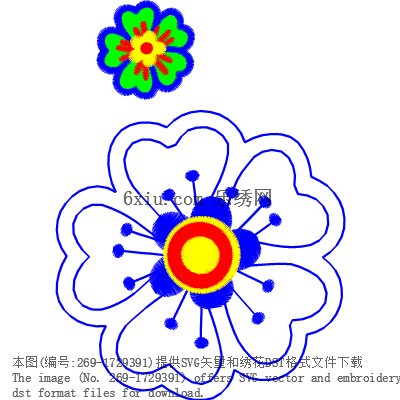 svg矢量绣花图下载