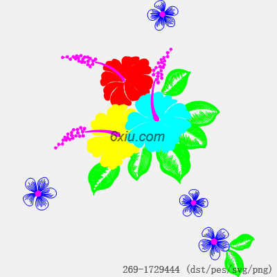 svg矢量绣花图下载