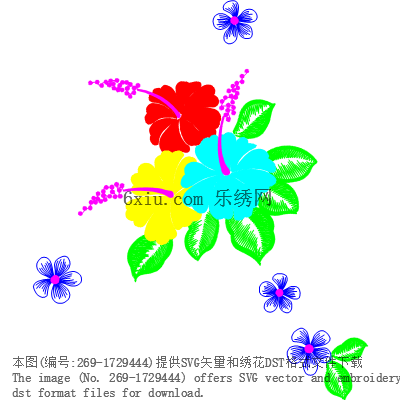 svg矢量绣花图下载