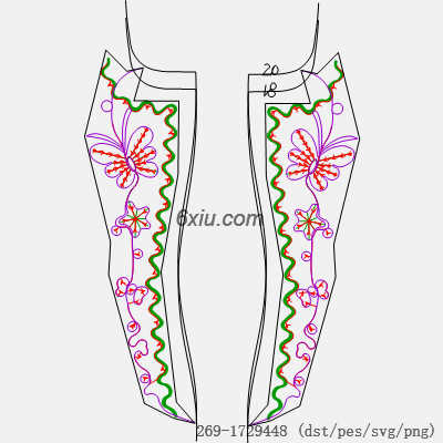 svg矢量绣花图下载