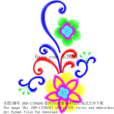 svg矢量绣花图下载