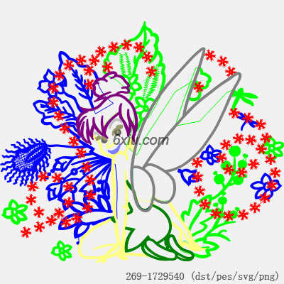 svg矢量绣花图下载