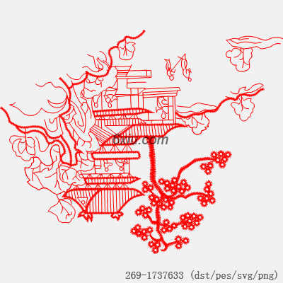 svg矢量绣花图下载
