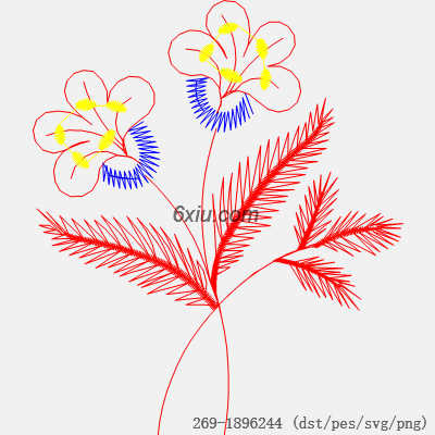 svg矢量绣花图下载