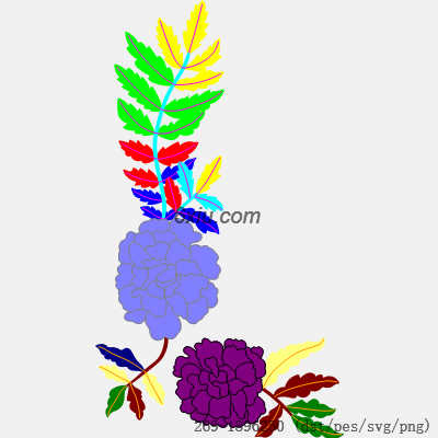 svg矢量绣花图下载