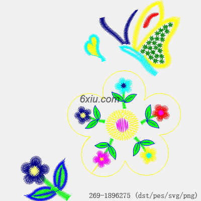 svg矢量绣花图下载