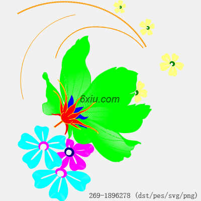 svg矢量绣花图下载