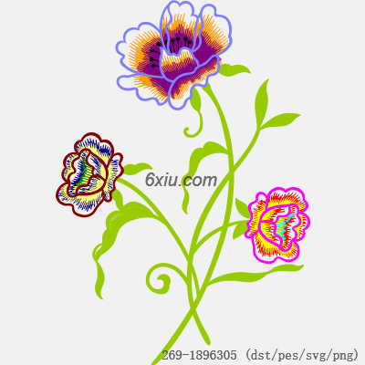 svg矢量绣花图下载