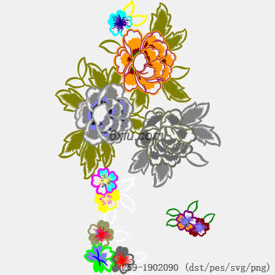 svg矢量绣花图下载