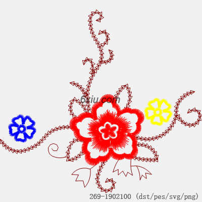 svg矢量绣花图下载