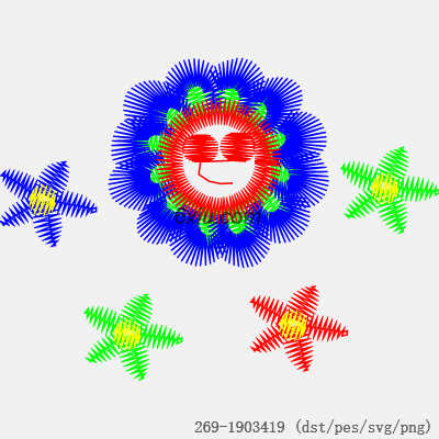 svg矢量绣花图下载