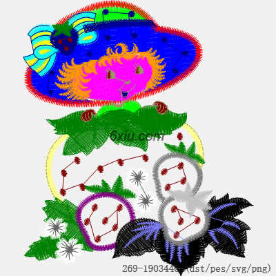 svg矢量绣花图下载