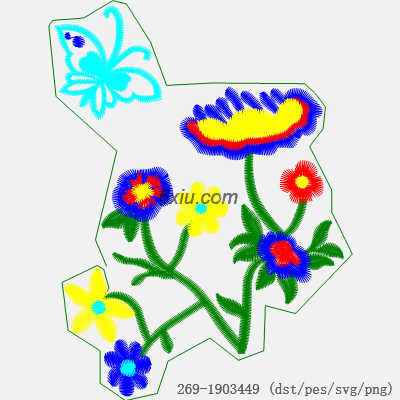 svg矢量绣花图下载