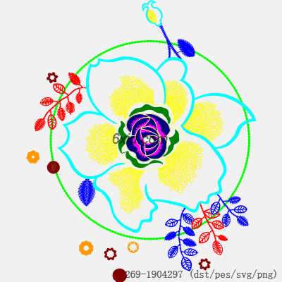 svg矢量绣花图下载