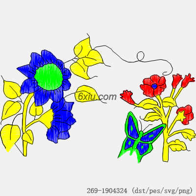svg矢量绣花图下载