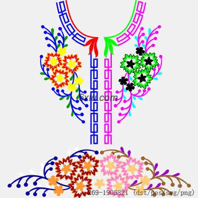 svg矢量绣花图下载