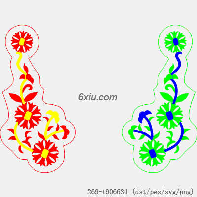 svg矢量绣花图下载