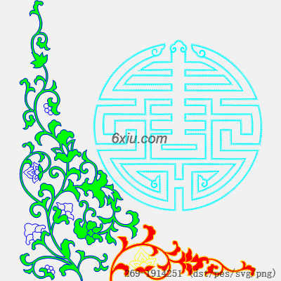 svg矢量绣花图下载