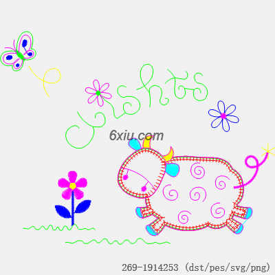 svg矢量绣花图下载