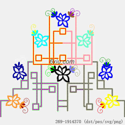 svg矢量绣花图下载