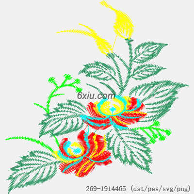 svg矢量绣花图下载