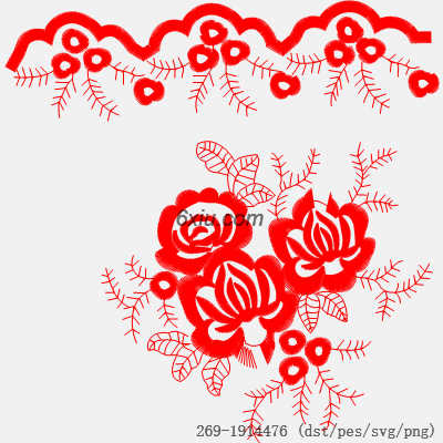 svg矢量绣花图下载