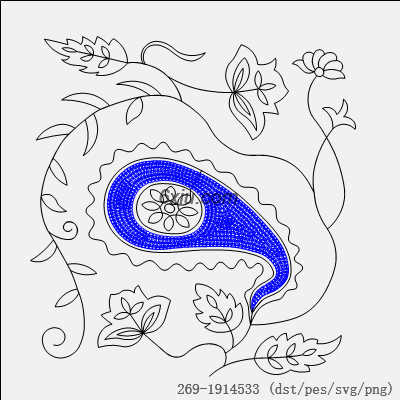 svg矢量绣花图下载