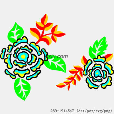 svg矢量绣花图下载