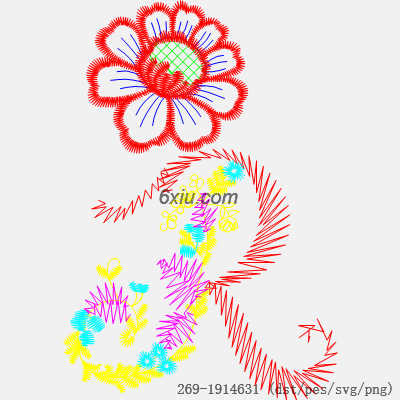 svg矢量绣花图下载
