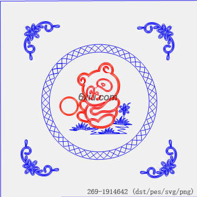 svg矢量绣花图下载
