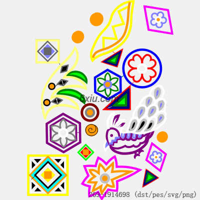 svg矢量绣花图下载