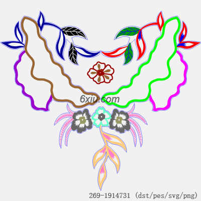 svg矢量绣花图下载